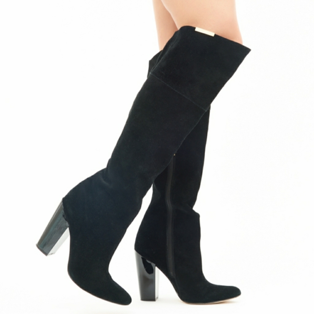 Calvin Klein Suede Convertible Knee High Boots